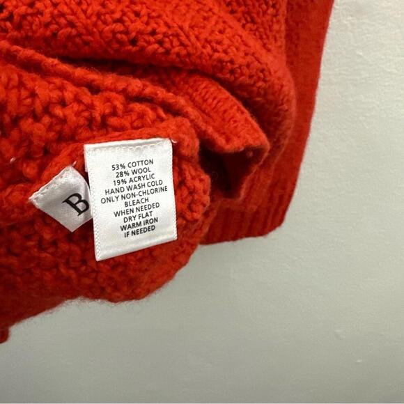 LOFT Women’s Wool Blend Cable Knit Orange Sweater Size XXL ... - Picture 4 of 5